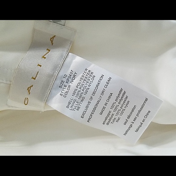 Galina Ivory halter wedding dress NWT - Picture 7 of 8